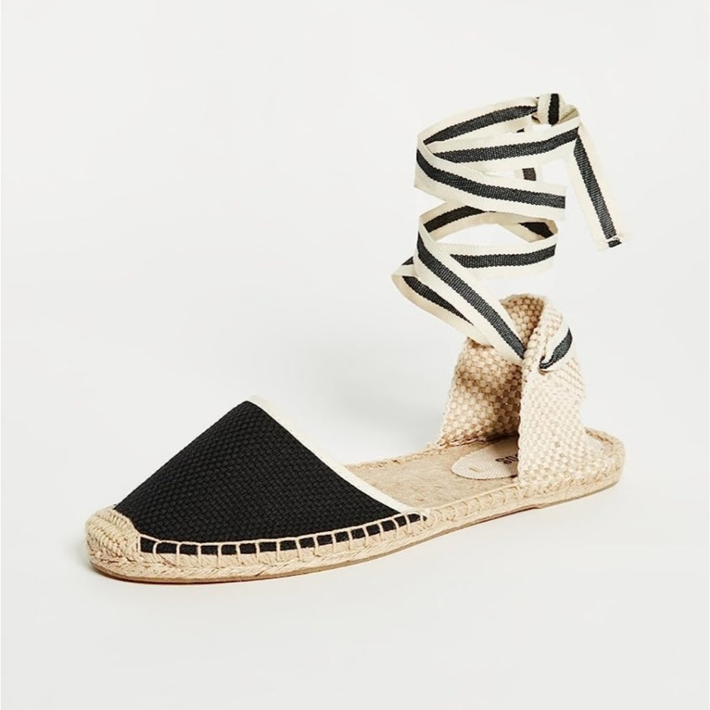 Soludos Classic Espadrille Sandal - size US 7.5, black